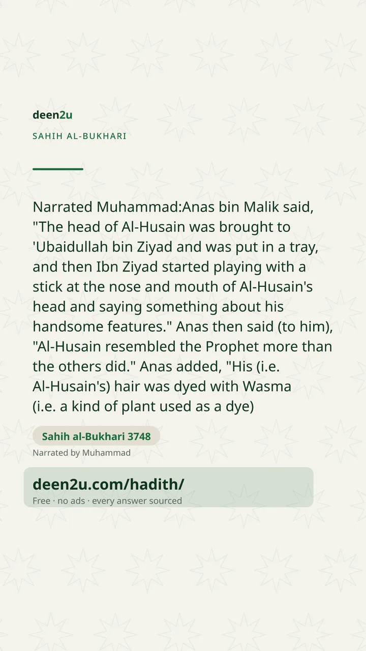 Sahih al-Bukhari 3748