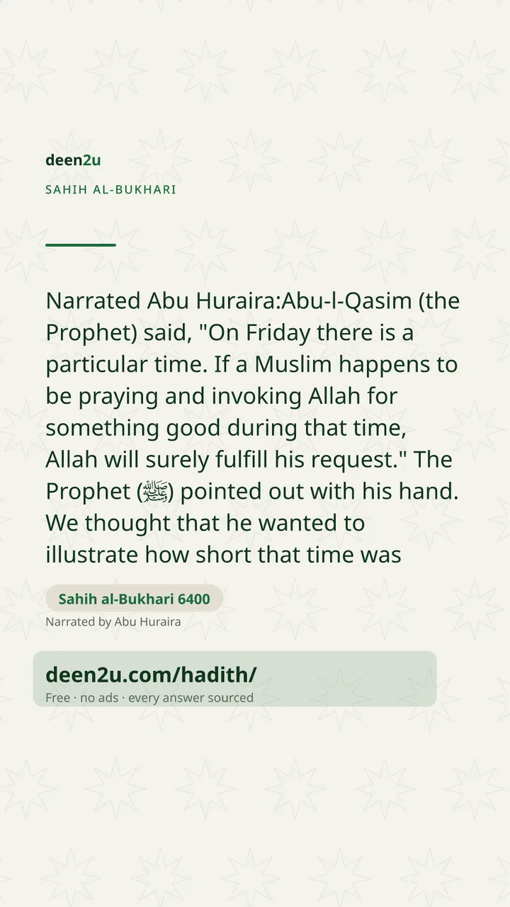 Sahih al-Bukhari 6400