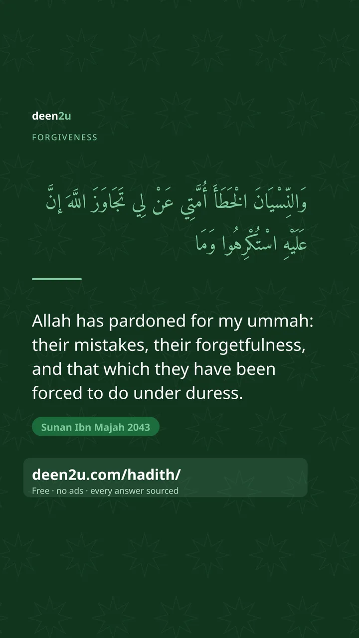Forgiveness — Sunan Ibn Majah 2043