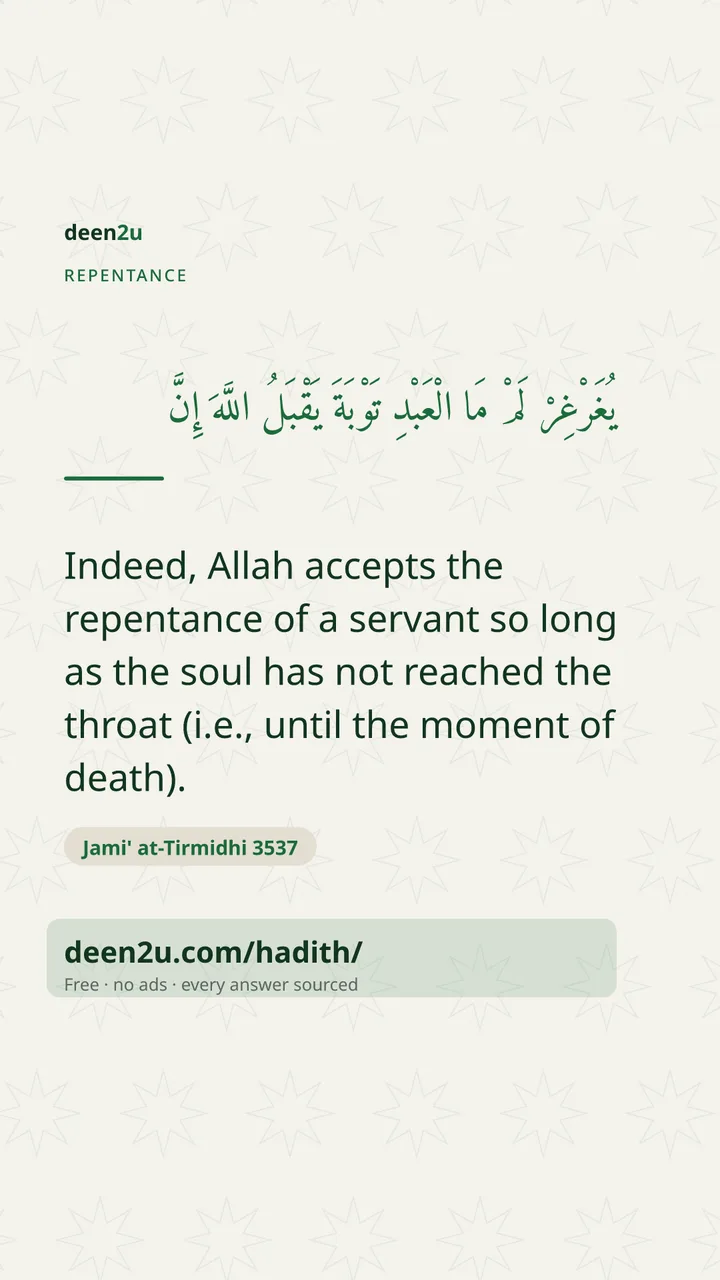 Repentance — Jami' at-Tirmidhi 3537