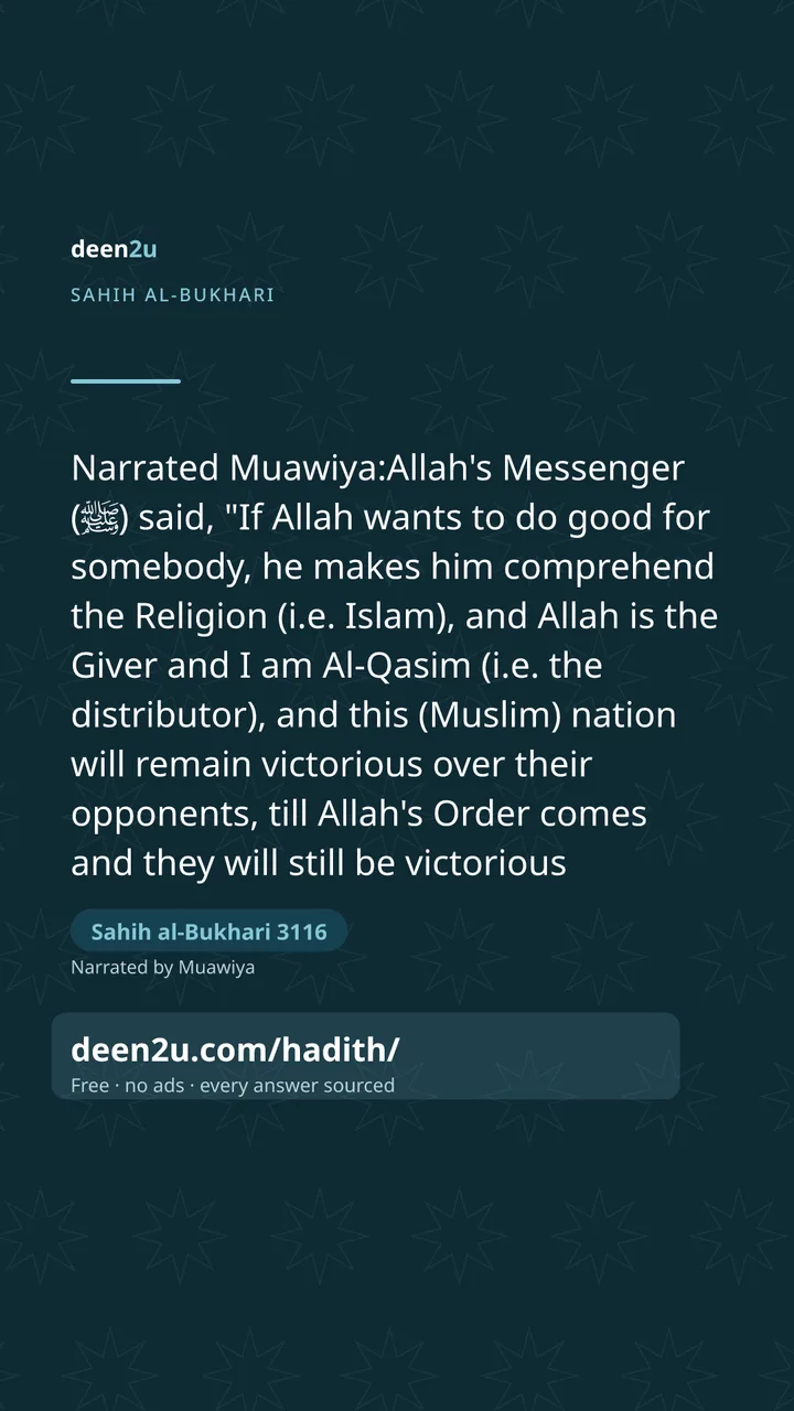Sahih al-Bukhari 3116