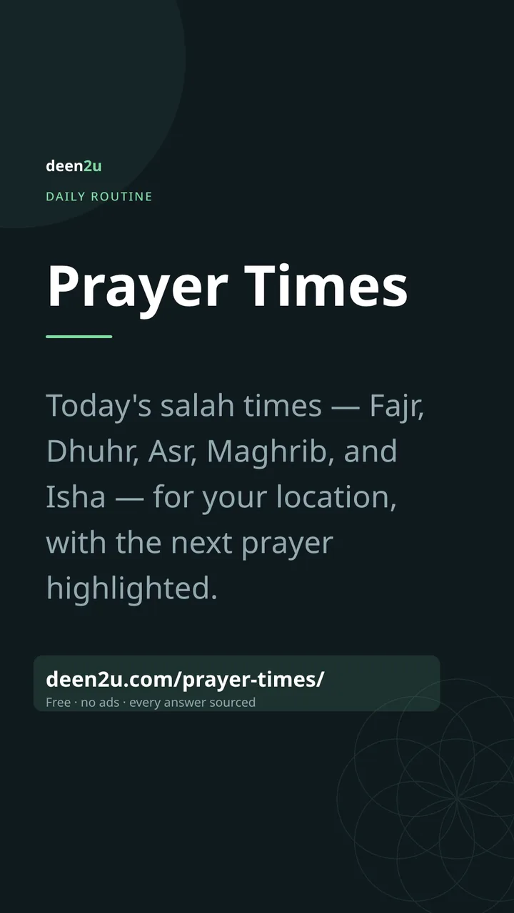 Shareable poster: Prayer Times