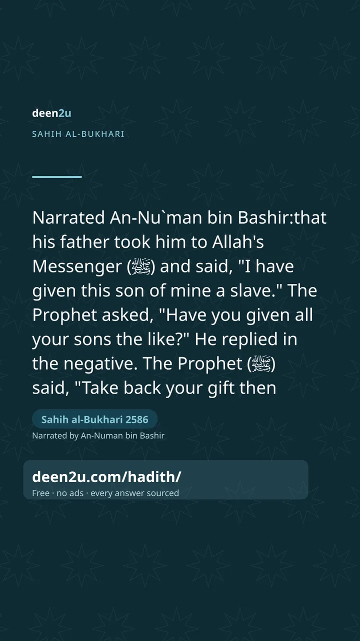 Sahih al-Bukhari 2586