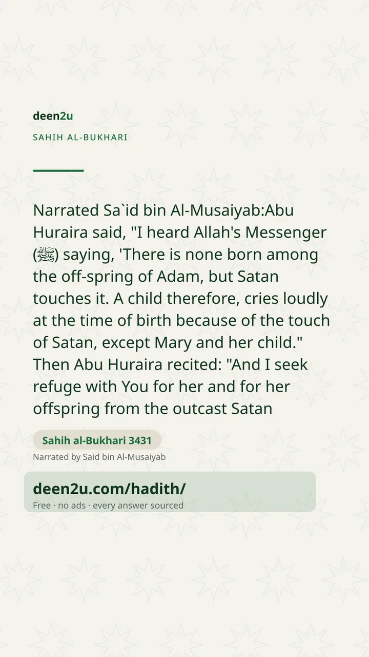Sahih al-Bukhari 3431