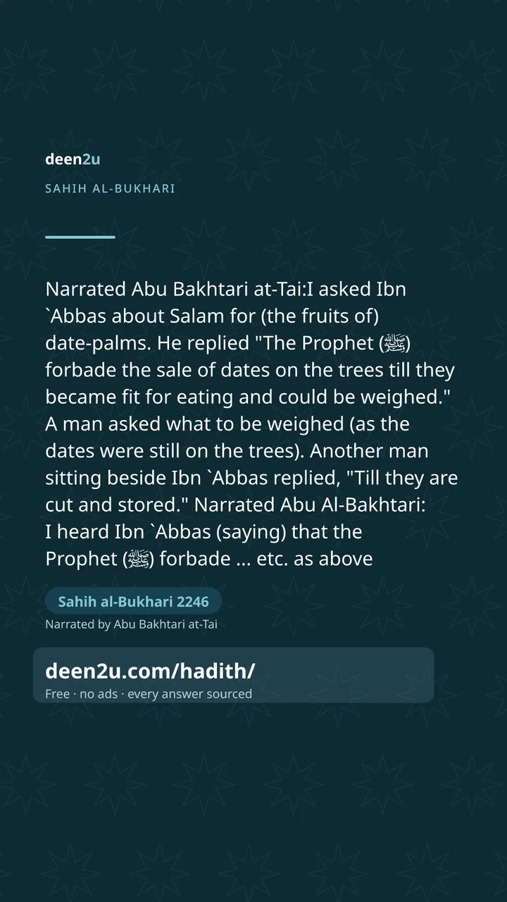 Sahih al-Bukhari 2246