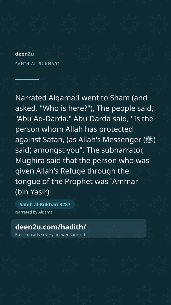 Sahih al-Bukhari 3287