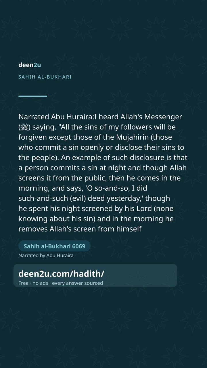 Sahih al-Bukhari 6069