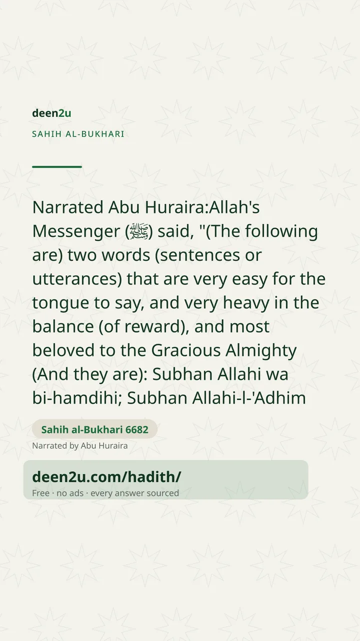 Sahih al-Bukhari 6682