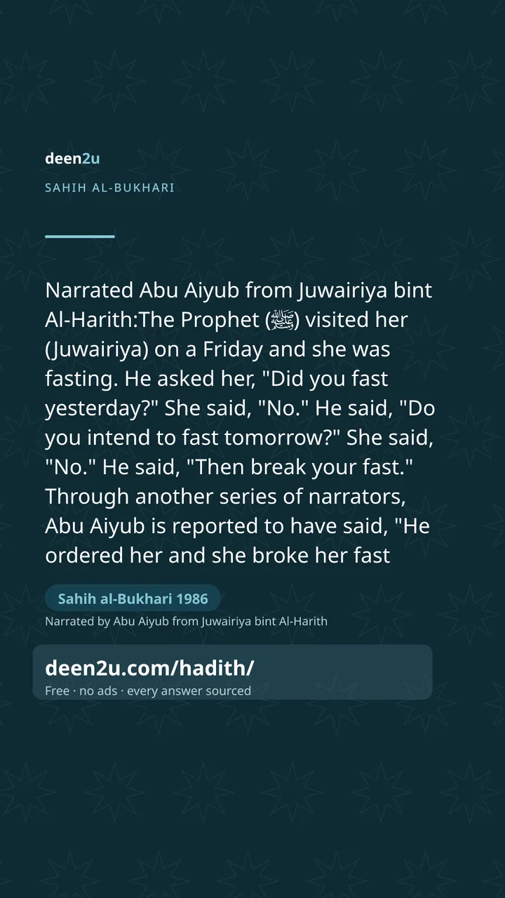 Sahih al-Bukhari 1986
