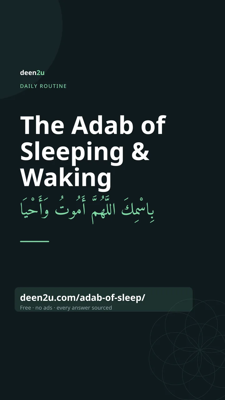 Poster: The Adab of Sleeping & Waking