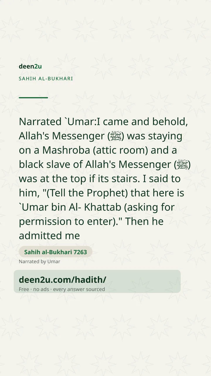 Sahih al-Bukhari 7263