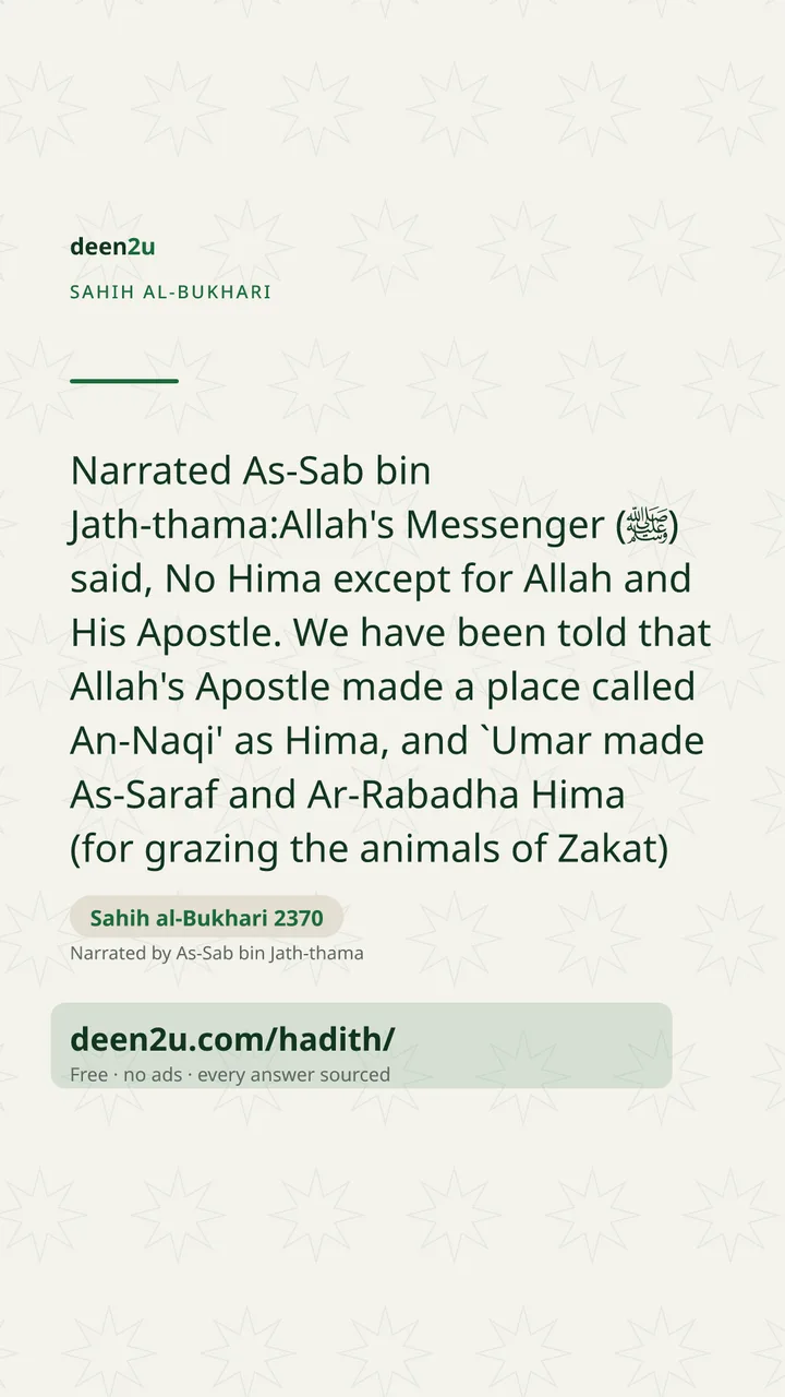 Sahih al-Bukhari 2370