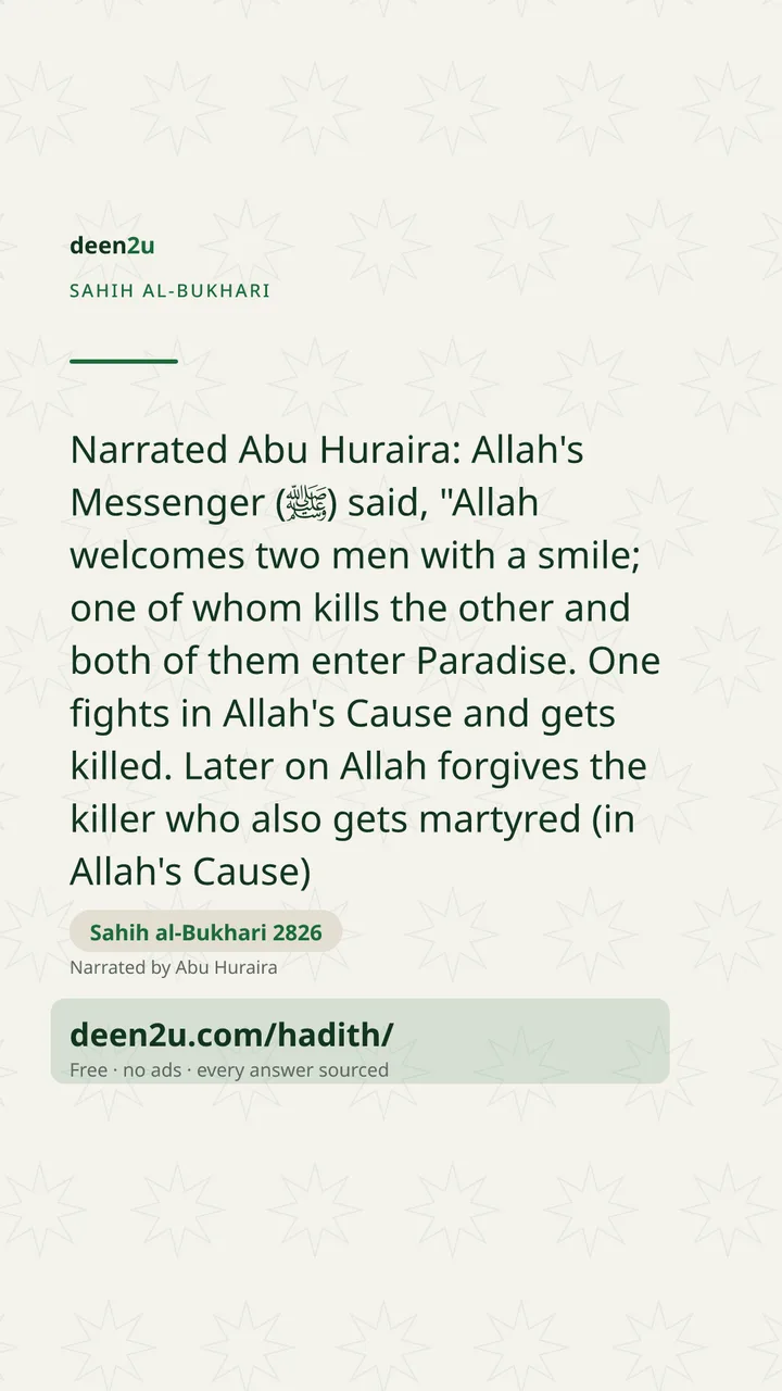 Sahih al-Bukhari 2826
