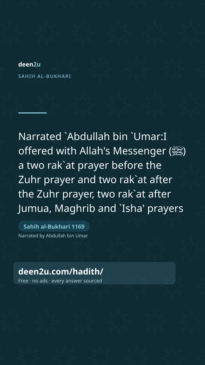 Sahih al-Bukhari 1169