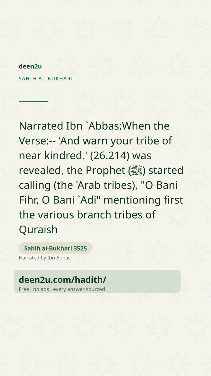 Sahih al-Bukhari 3525