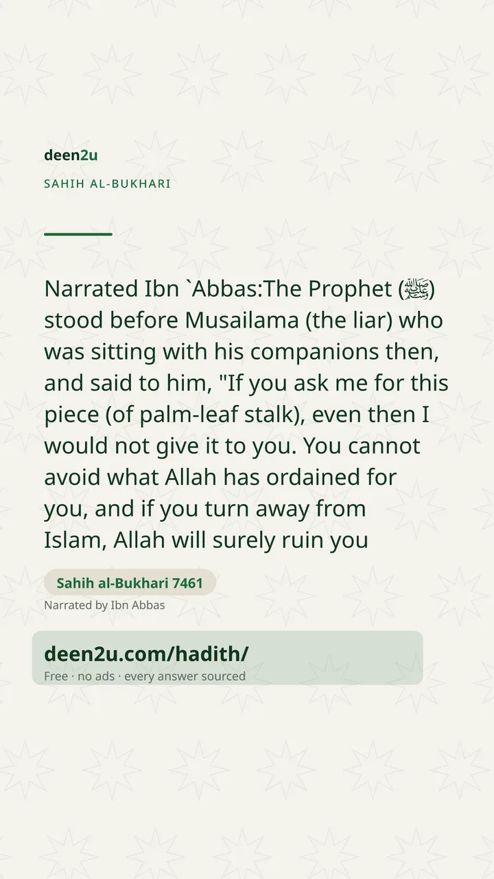 Sahih al-Bukhari 7461