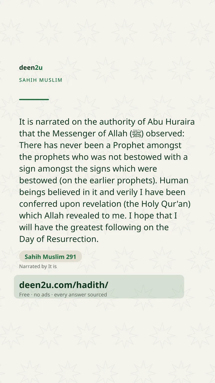 Sahih Muslim 291