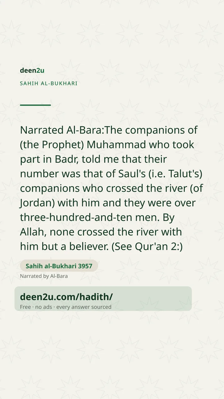 Sahih al-Bukhari 3957