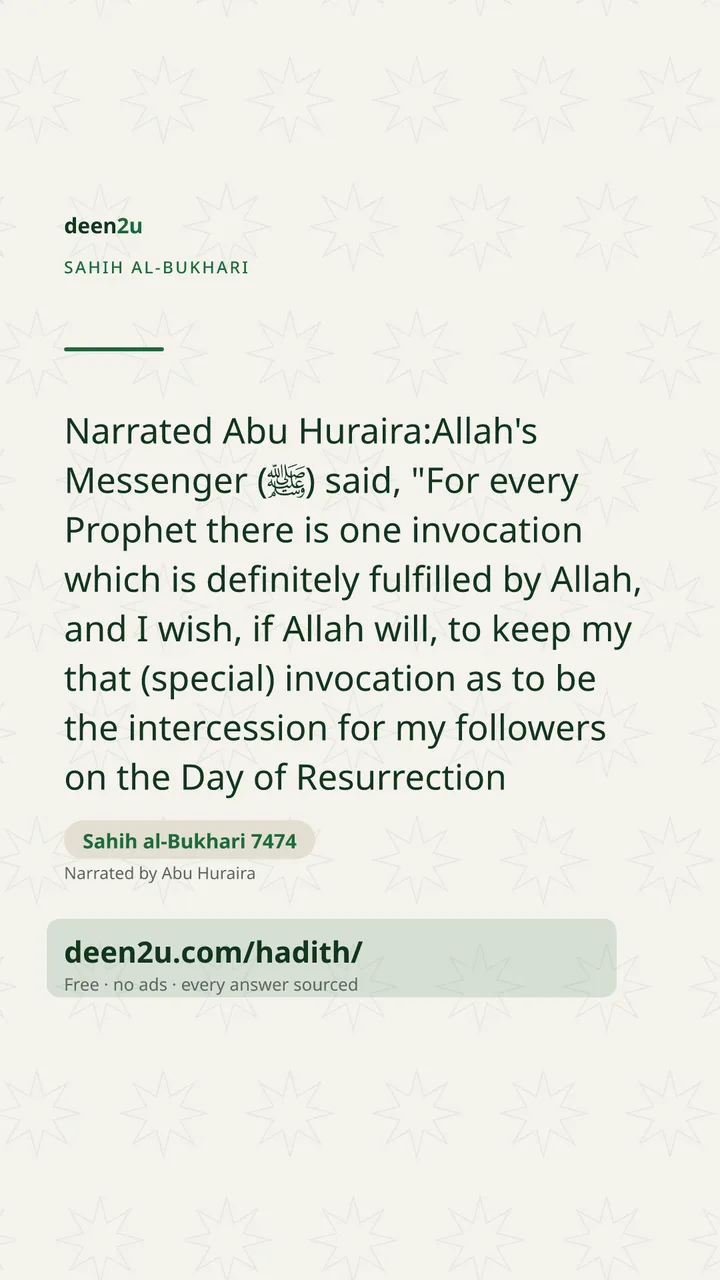 Sahih al-Bukhari 7474