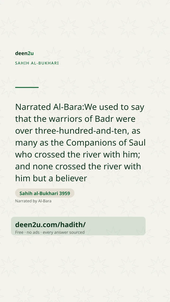 Sahih al-Bukhari 3959