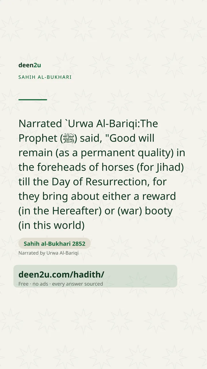 Sahih al-Bukhari 2852