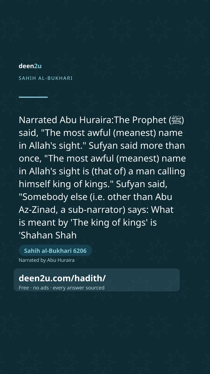 Sahih al-Bukhari 6206