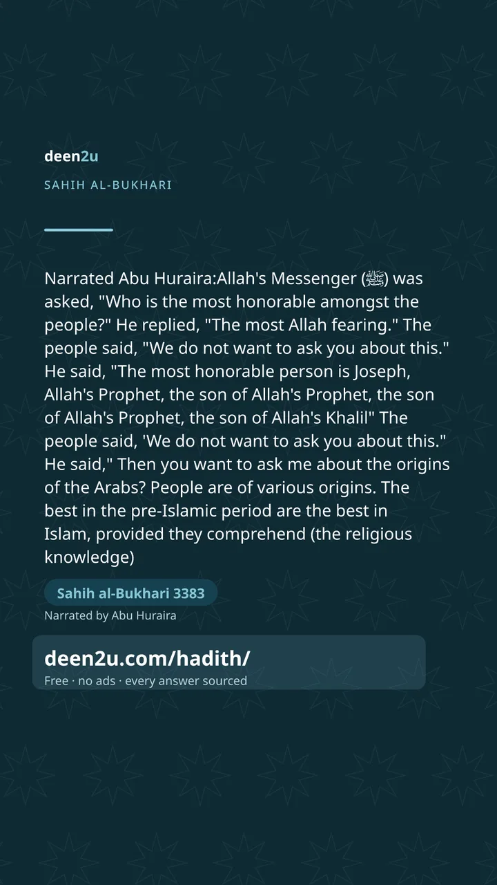 Sahih al-Bukhari 3383