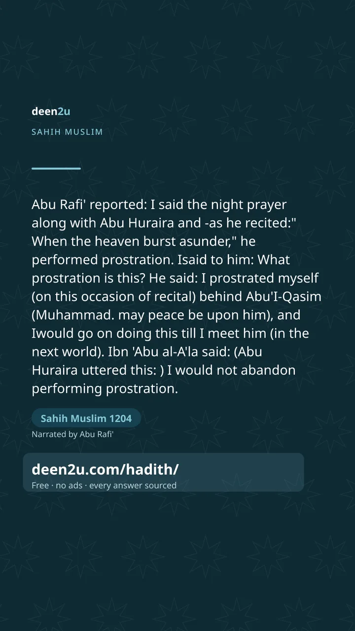 Sahih Muslim 1204