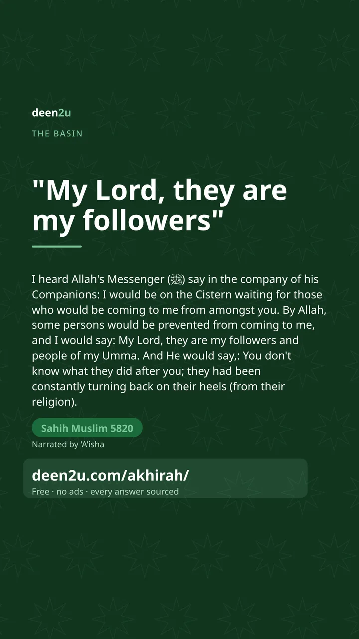 Poster: "My Lord, they are my followers"