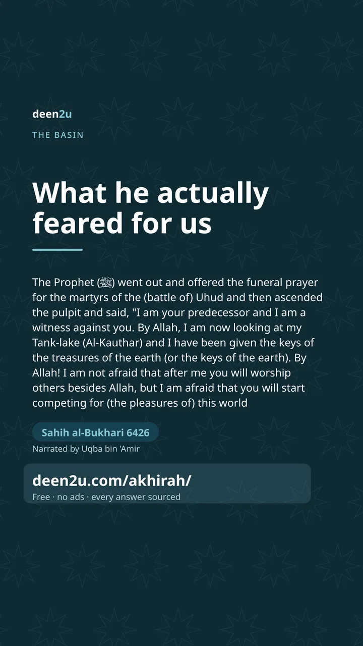 Poster: What he actually feared for us