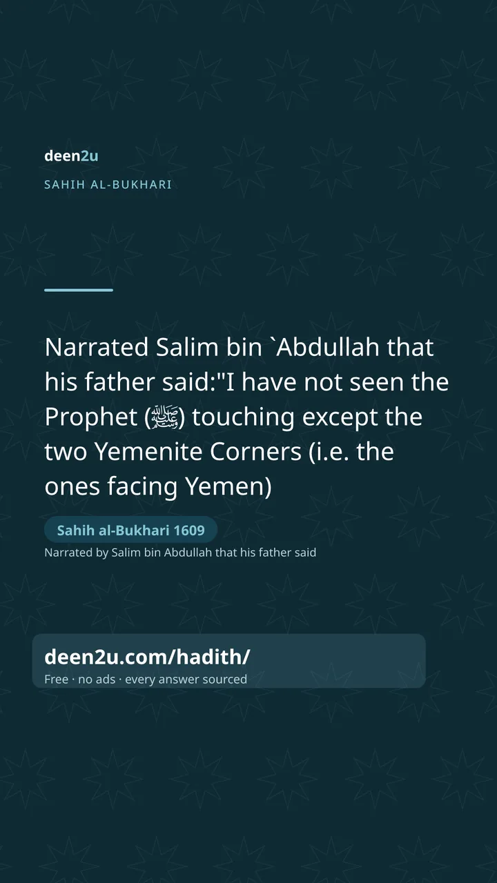 Sahih al-Bukhari 1609