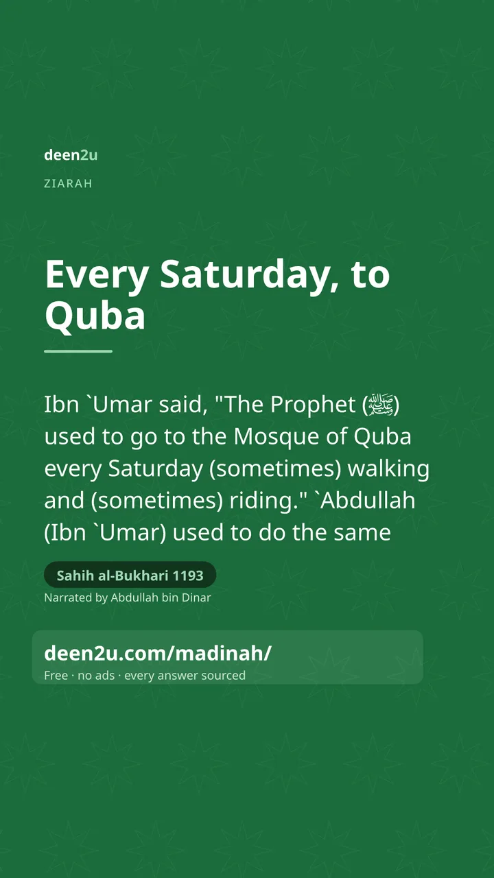 Poster: Every Saturday, to Quba