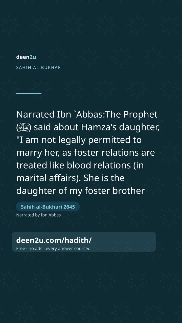 Sahih al-Bukhari 2645