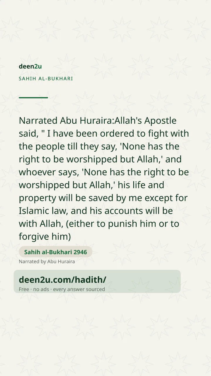 Sahih al-Bukhari 2946