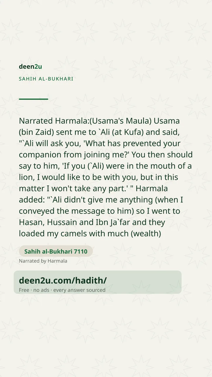 Sahih al-Bukhari 7110