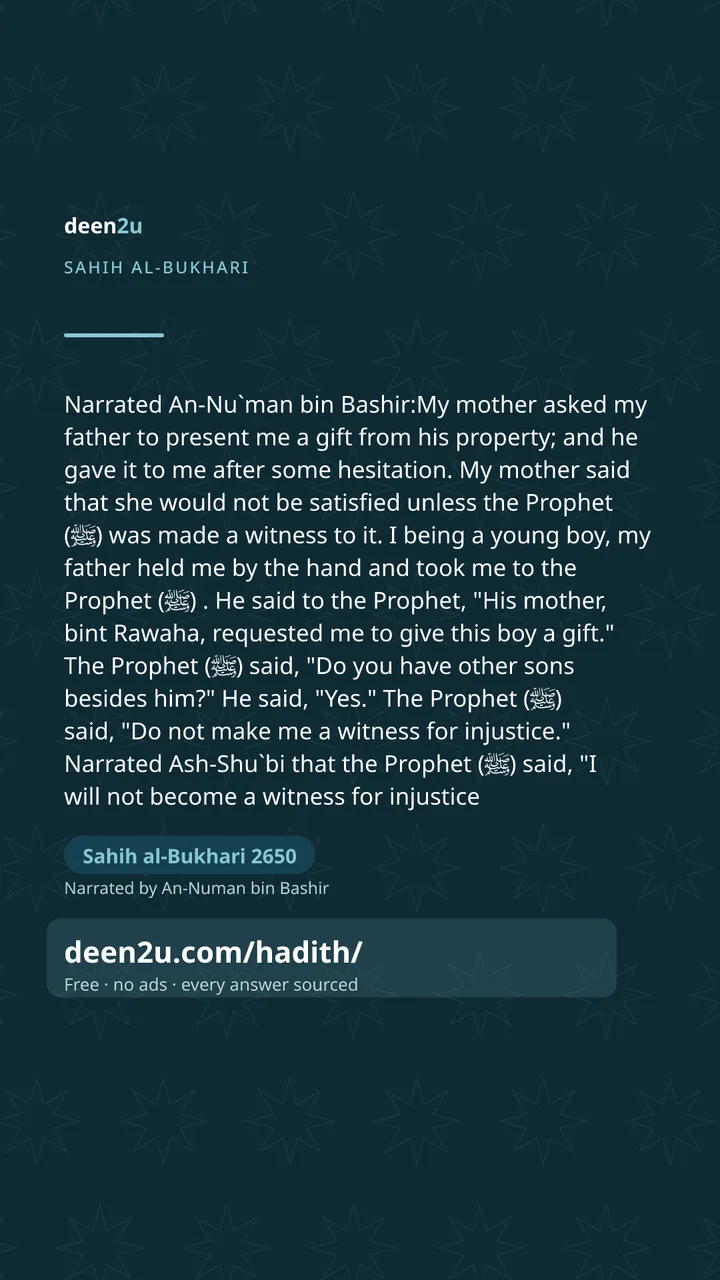 Sahih al-Bukhari 2650