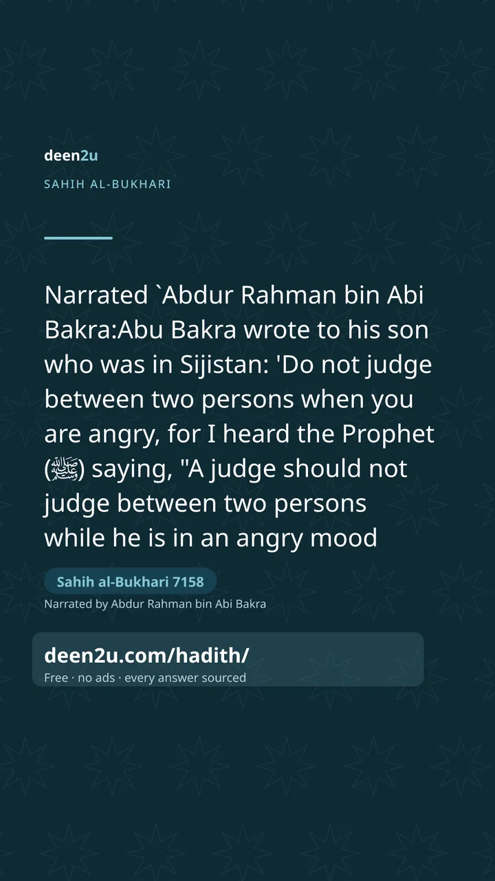 Sahih al-Bukhari 7158