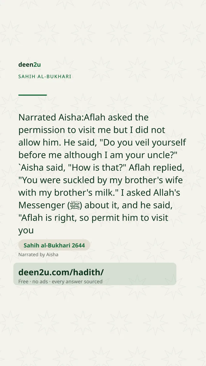 Sahih al-Bukhari 2644