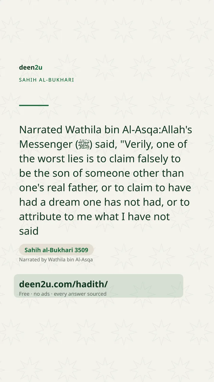 Sahih al-Bukhari 3509