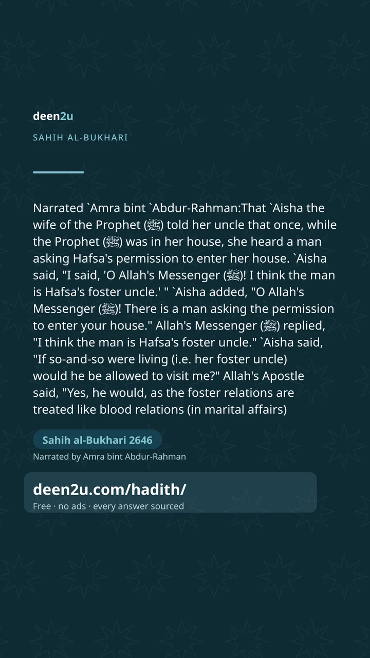 Sahih al-Bukhari 2646