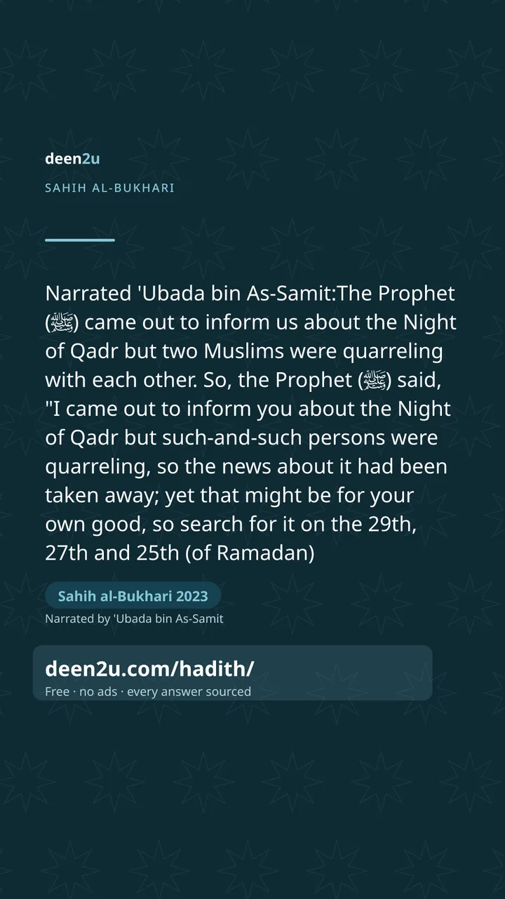 Sahih al-Bukhari 2023