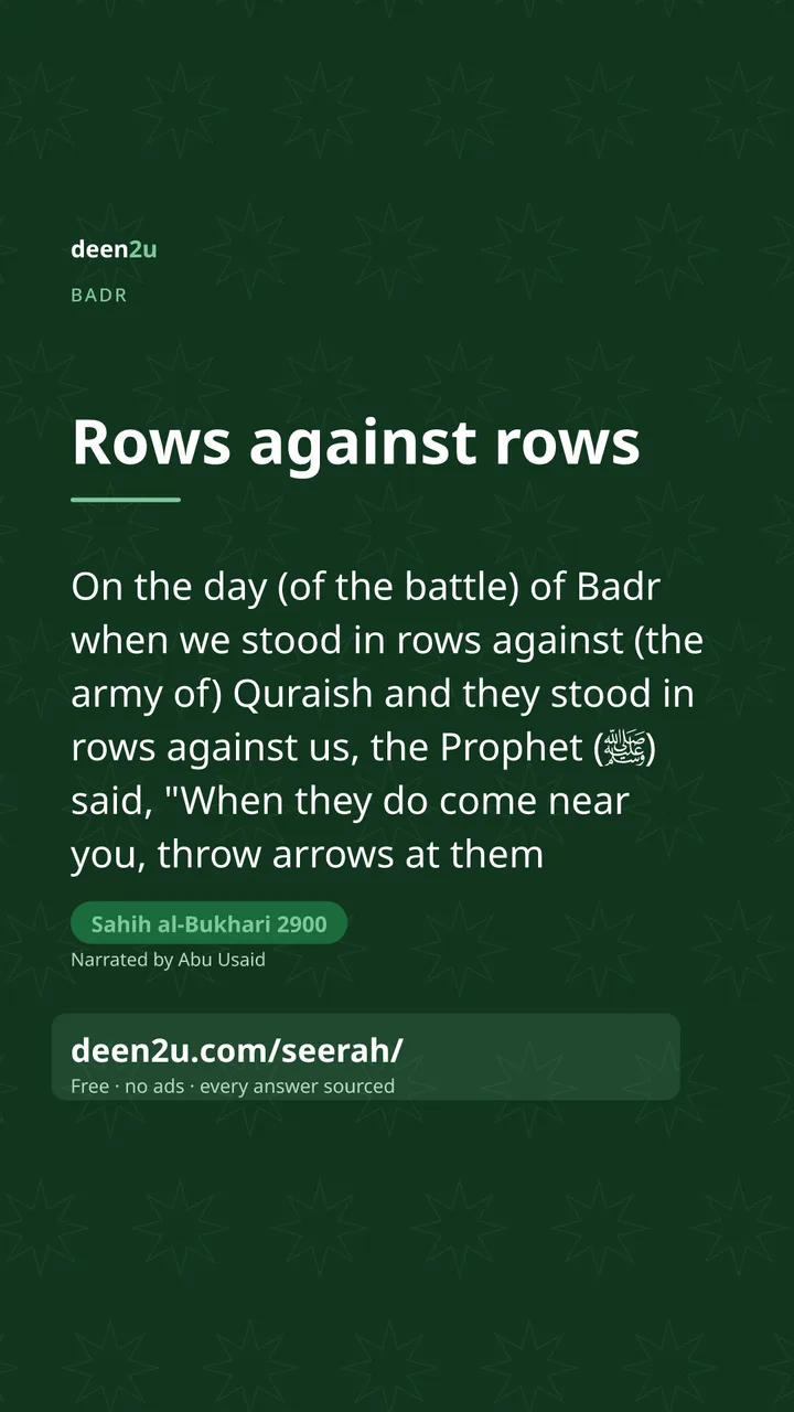 Poster: Rows against rows