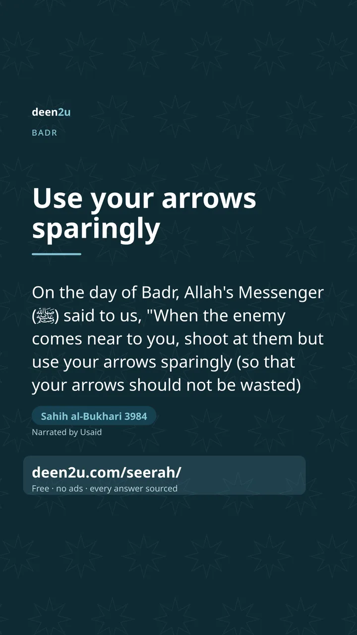 Poster: Use your arrows sparingly
