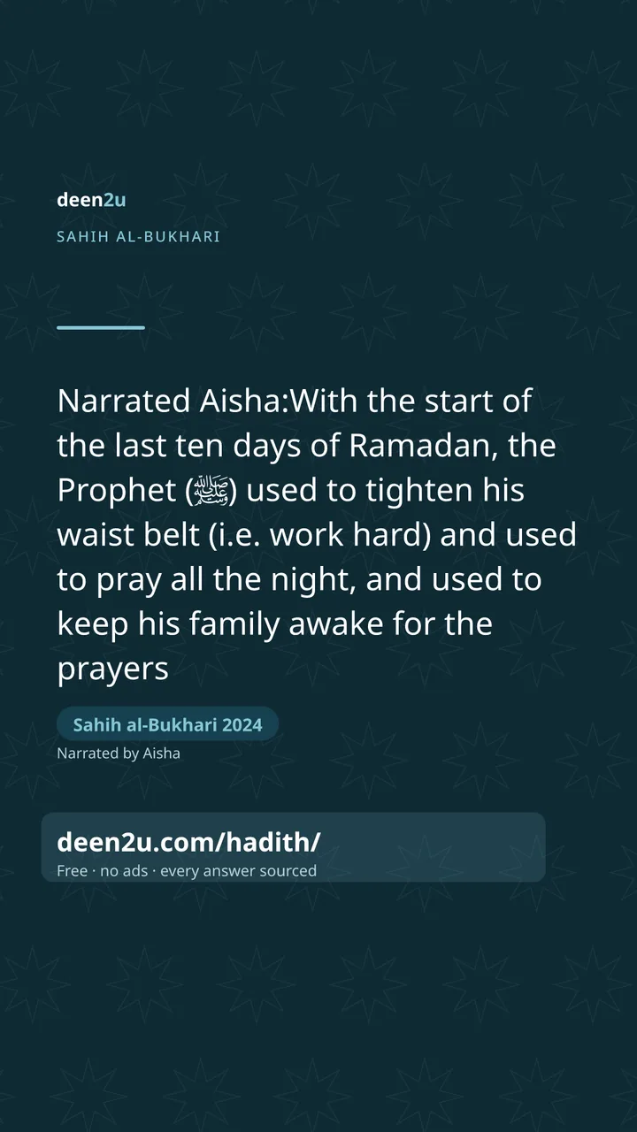 Sahih al-Bukhari 2024