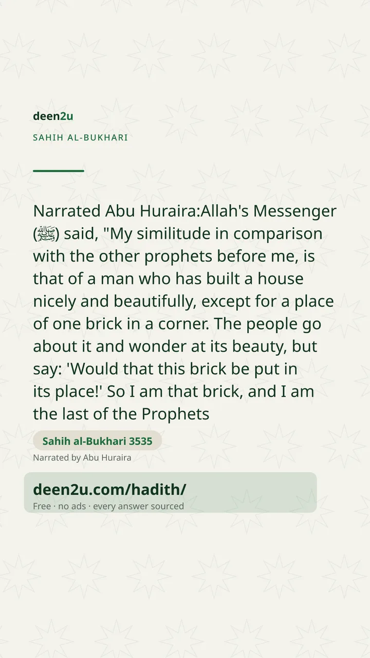 Sahih al-Bukhari 3535