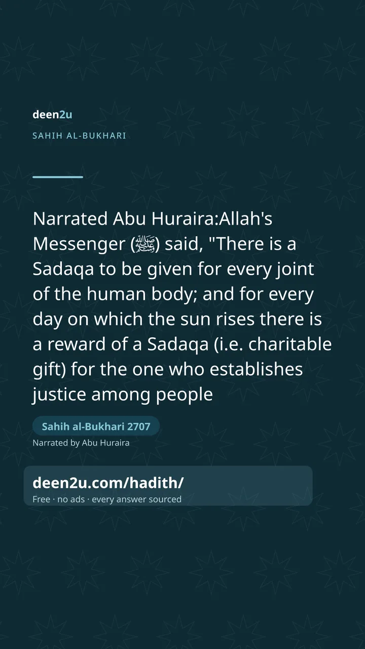 Sahih al-Bukhari 2707