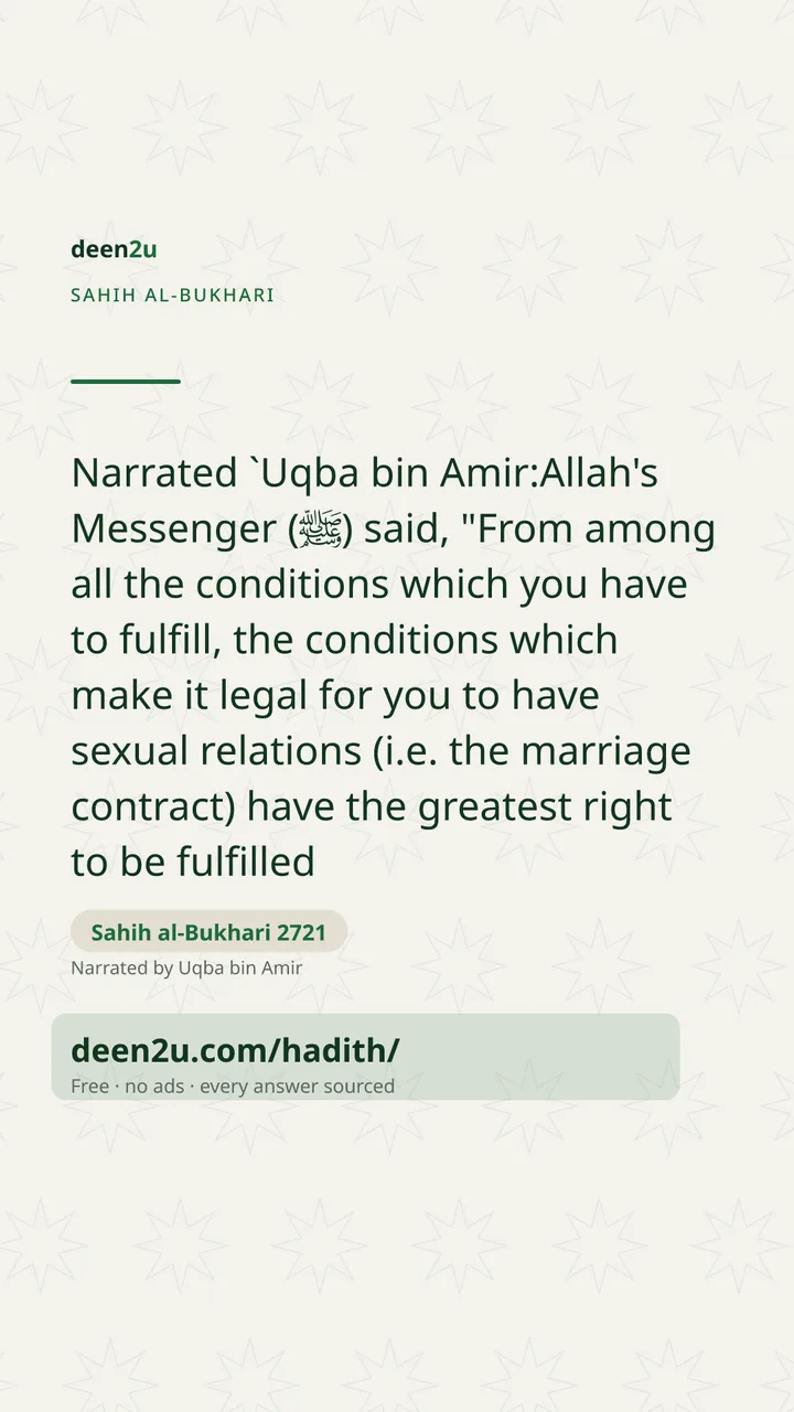 Sahih al-Bukhari 2721