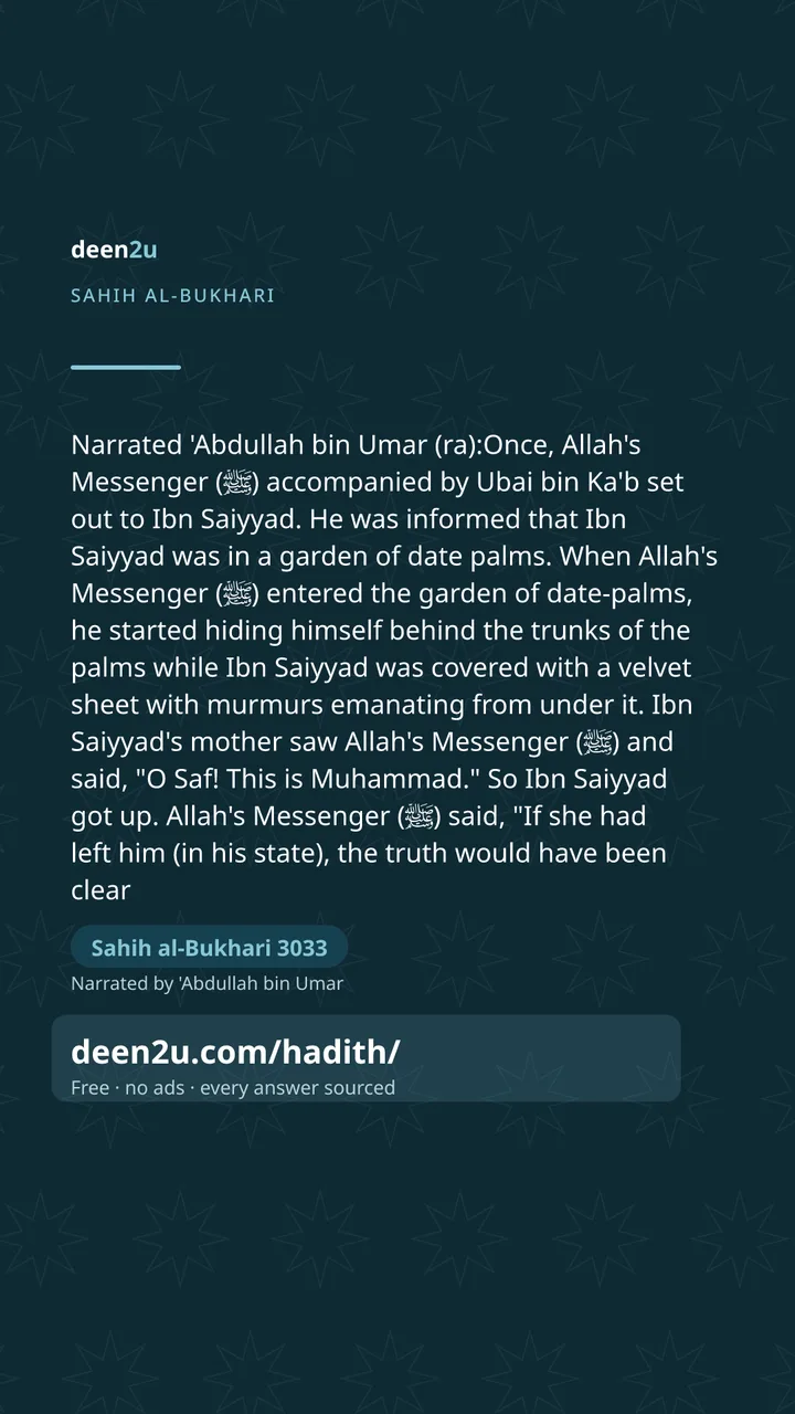Sahih al-Bukhari 3033