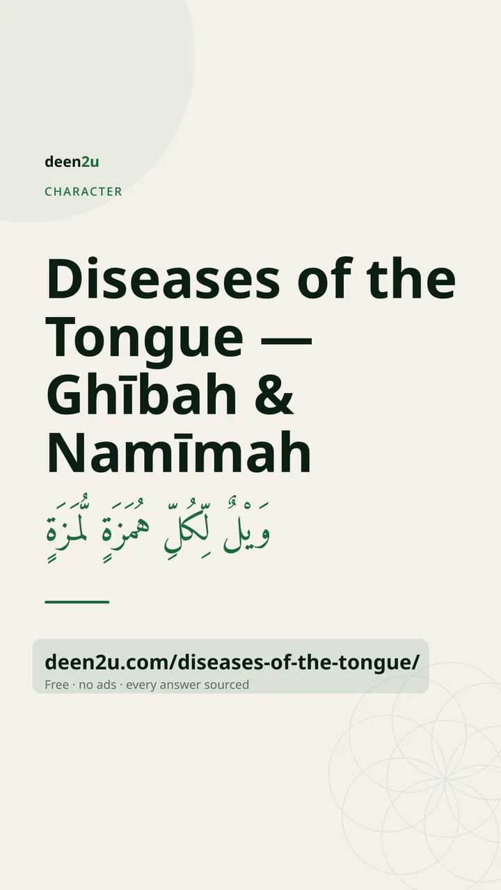 Poster: Diseases of the Tongue — Ghībah & Namīmah