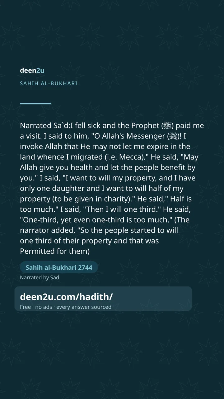 Sahih al-Bukhari 2744